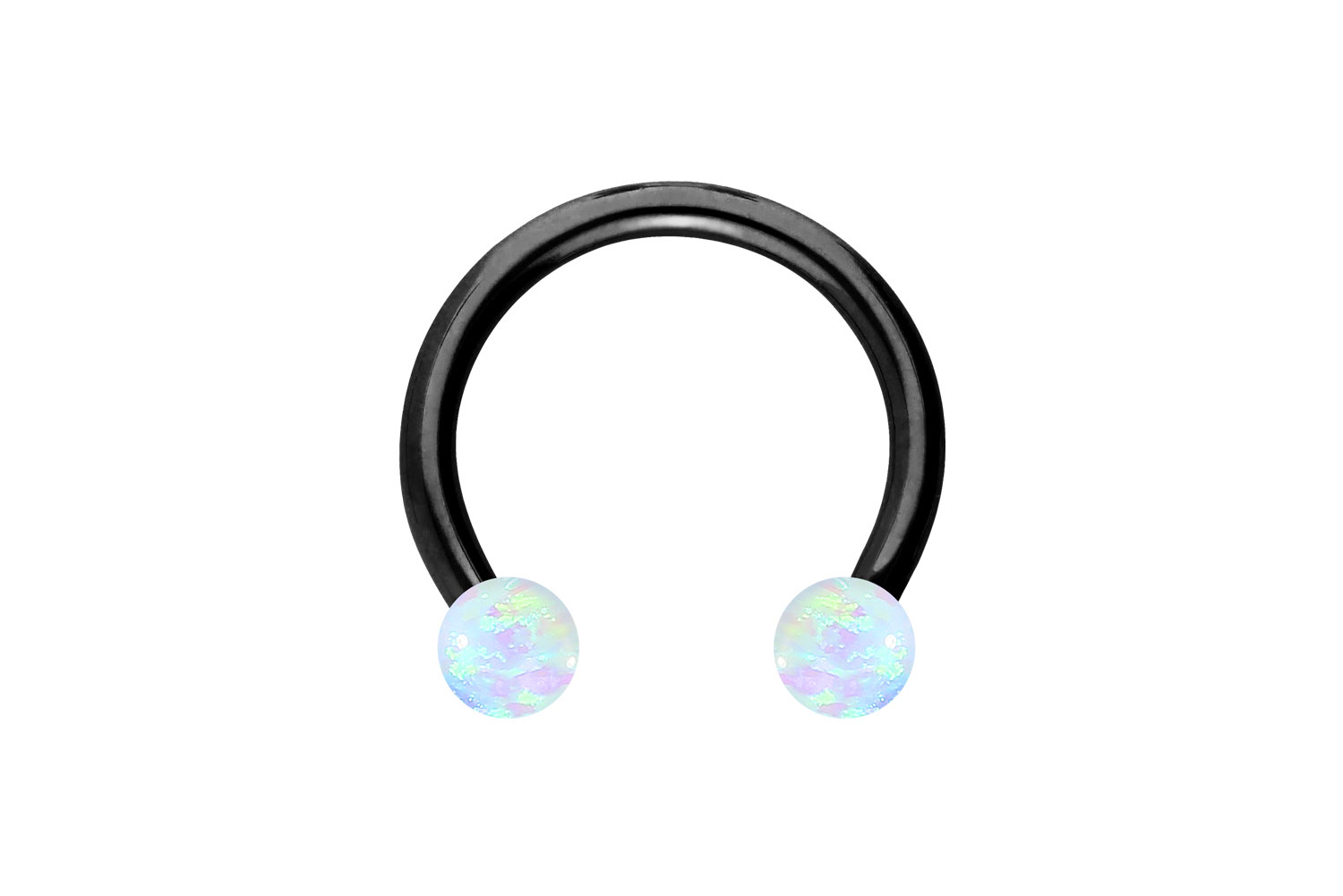 Titan Hufeisenring Piercing SYNTHETISCHE OPALE